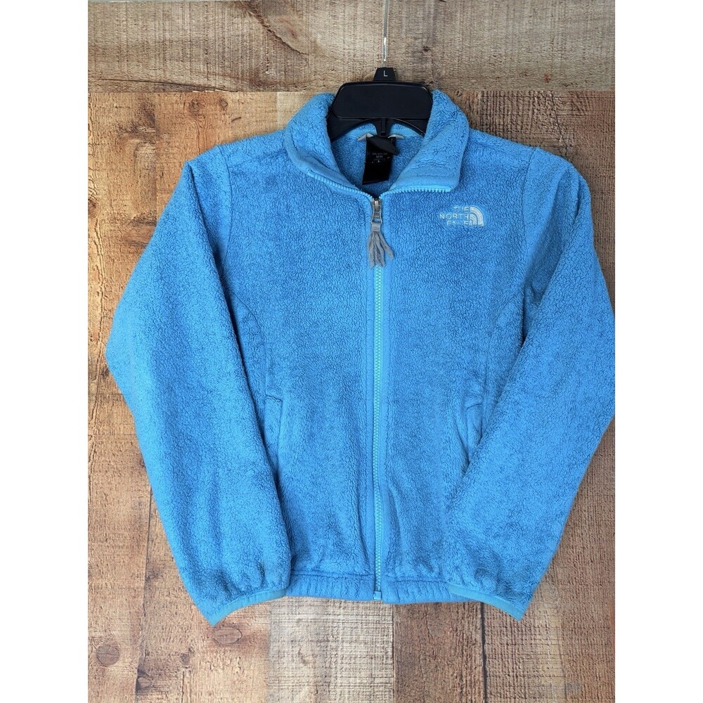 The North Face Girls M 10/12 Blue Fleece Jacket Full Zip Gorpcore Outdoor Y2K